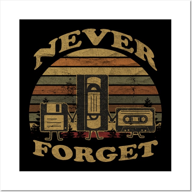 VINTAGE -  NEVER FORGET VHS Wall Art by maskangkung